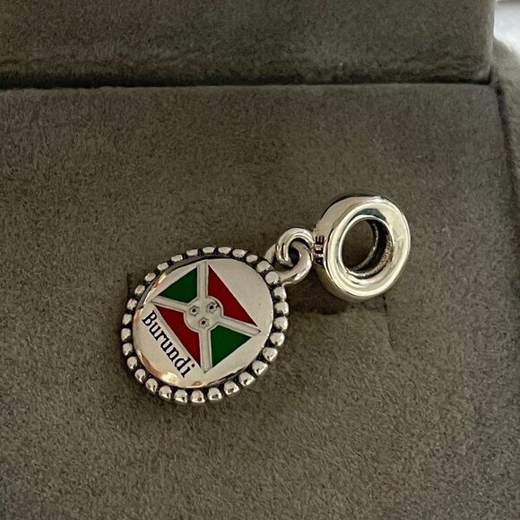 Pandora Burundi Flag Heart Charm - Picture 3 of 4